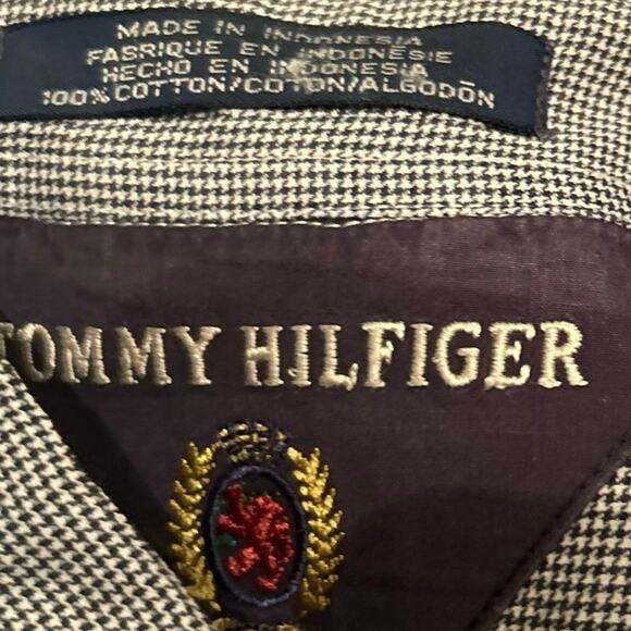 Tommy Hilfiger 100% Cotton Button Down Casual 90s Shirt Y2K Vintage Size Large - Picture 3 of 5